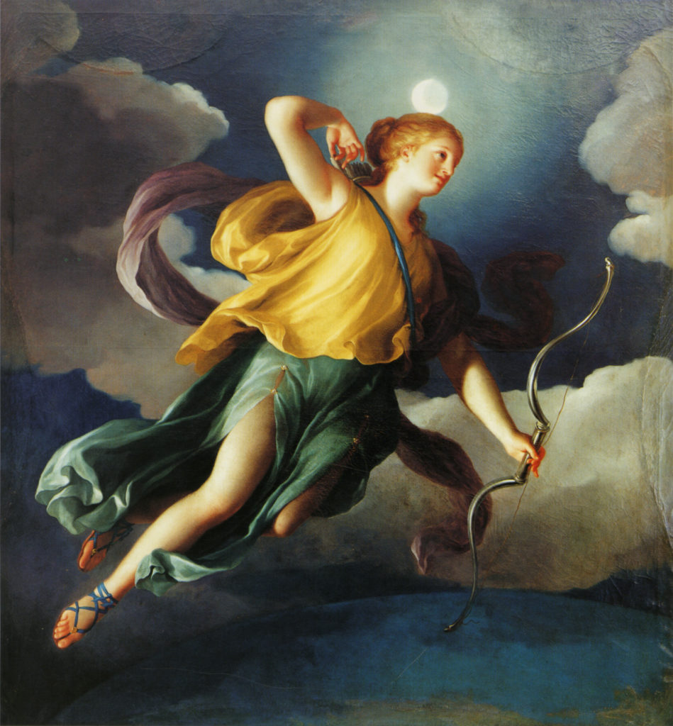 Artemisa como diosa de la noche por Anton Raphael Mengs